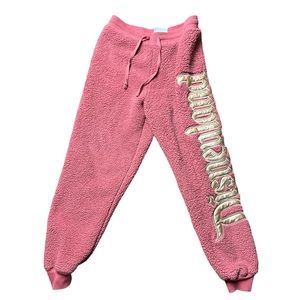 Disneyland Resort Spirit Jersey Small Coral Sherpa Fleece Lounge Sweatpants